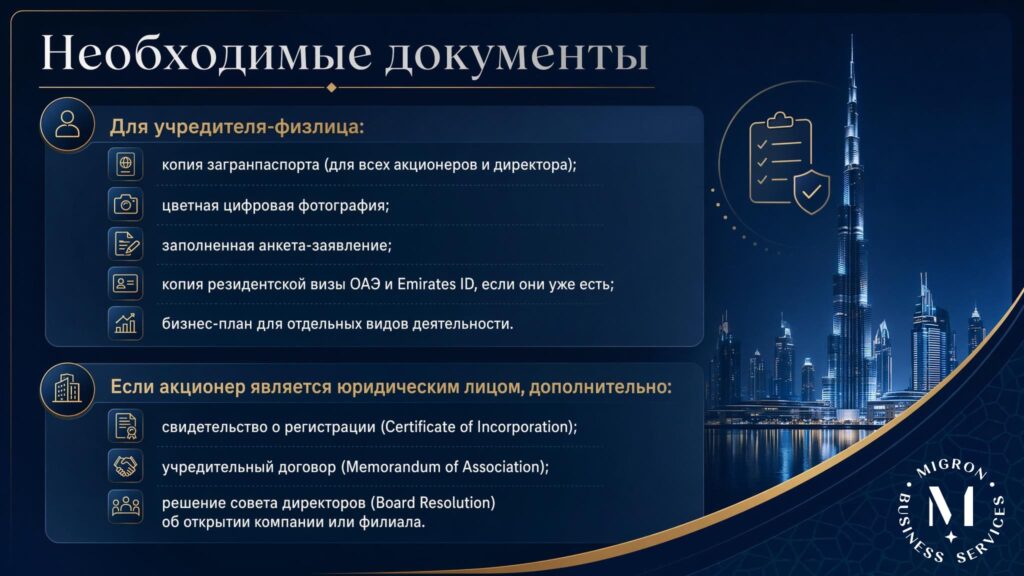 Регистрация компании в DUQE Free Zone инфографика