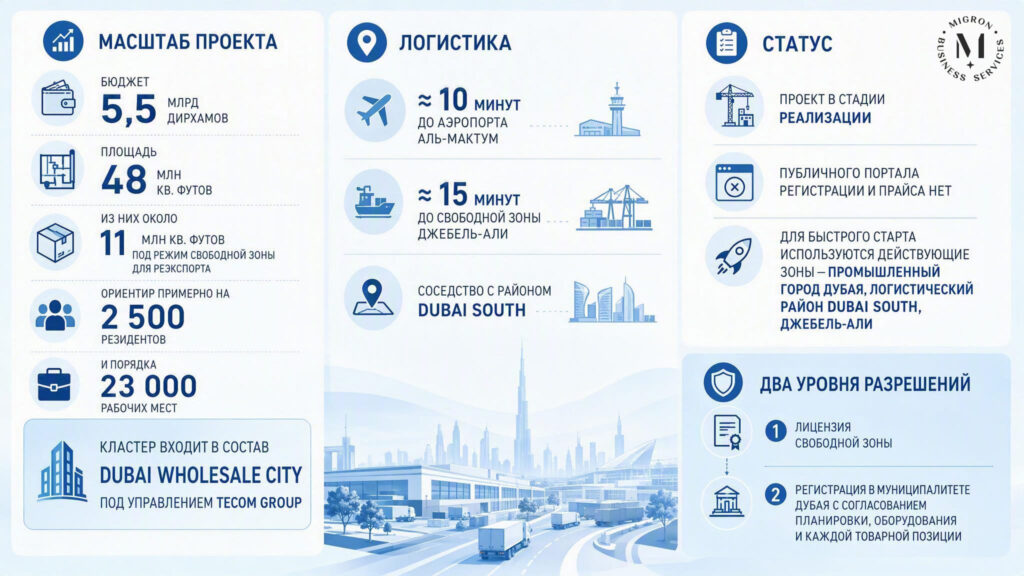 Открытие компании в Dubai Food Park (DFP) инфографика